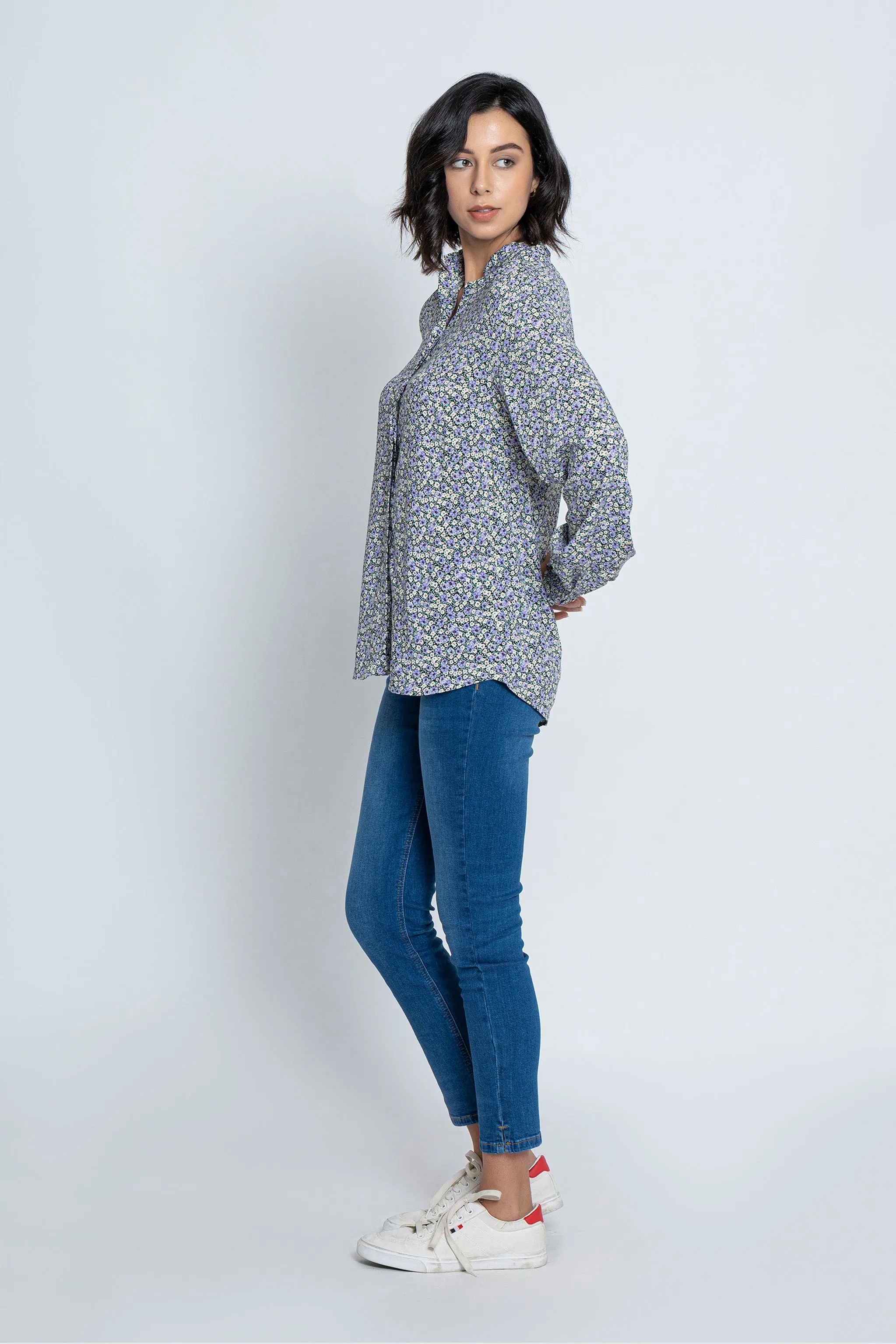Printed Full Sleeves Blouse