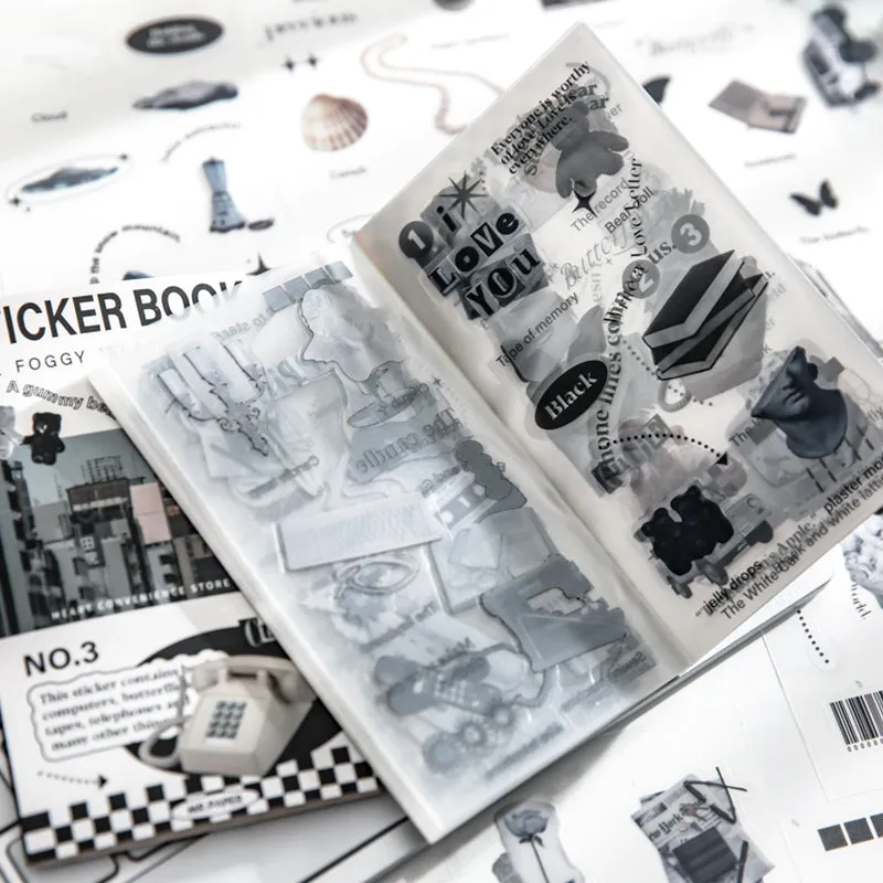 Retro Convenience Store Decorative Clear Transparent Sticker Book
