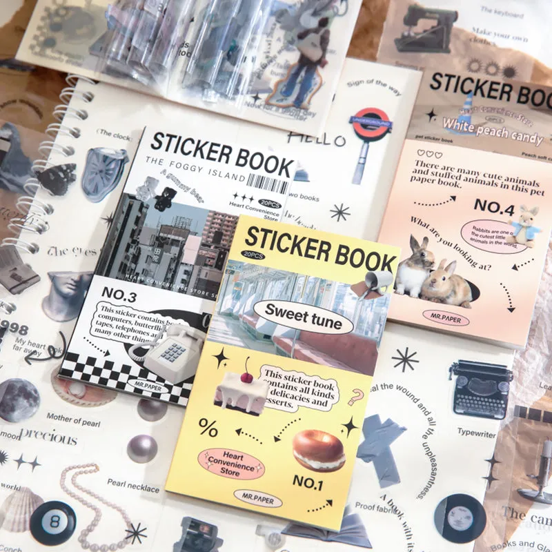 Retro Convenience Store Decorative Clear Transparent Sticker Book
