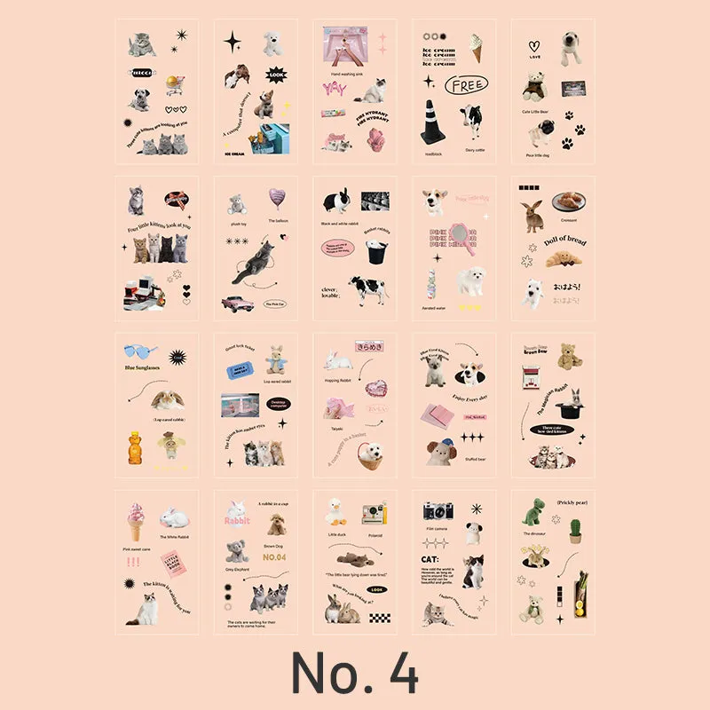 Retro Convenience Store Decorative Clear Transparent Sticker Book