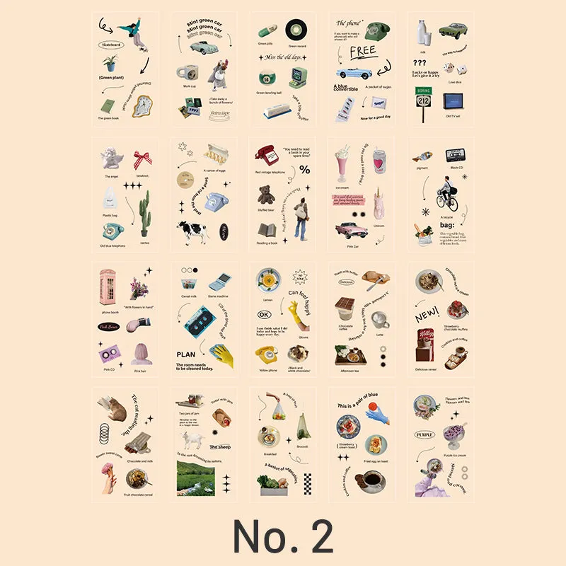 Retro Convenience Store Decorative Clear Transparent Sticker Book