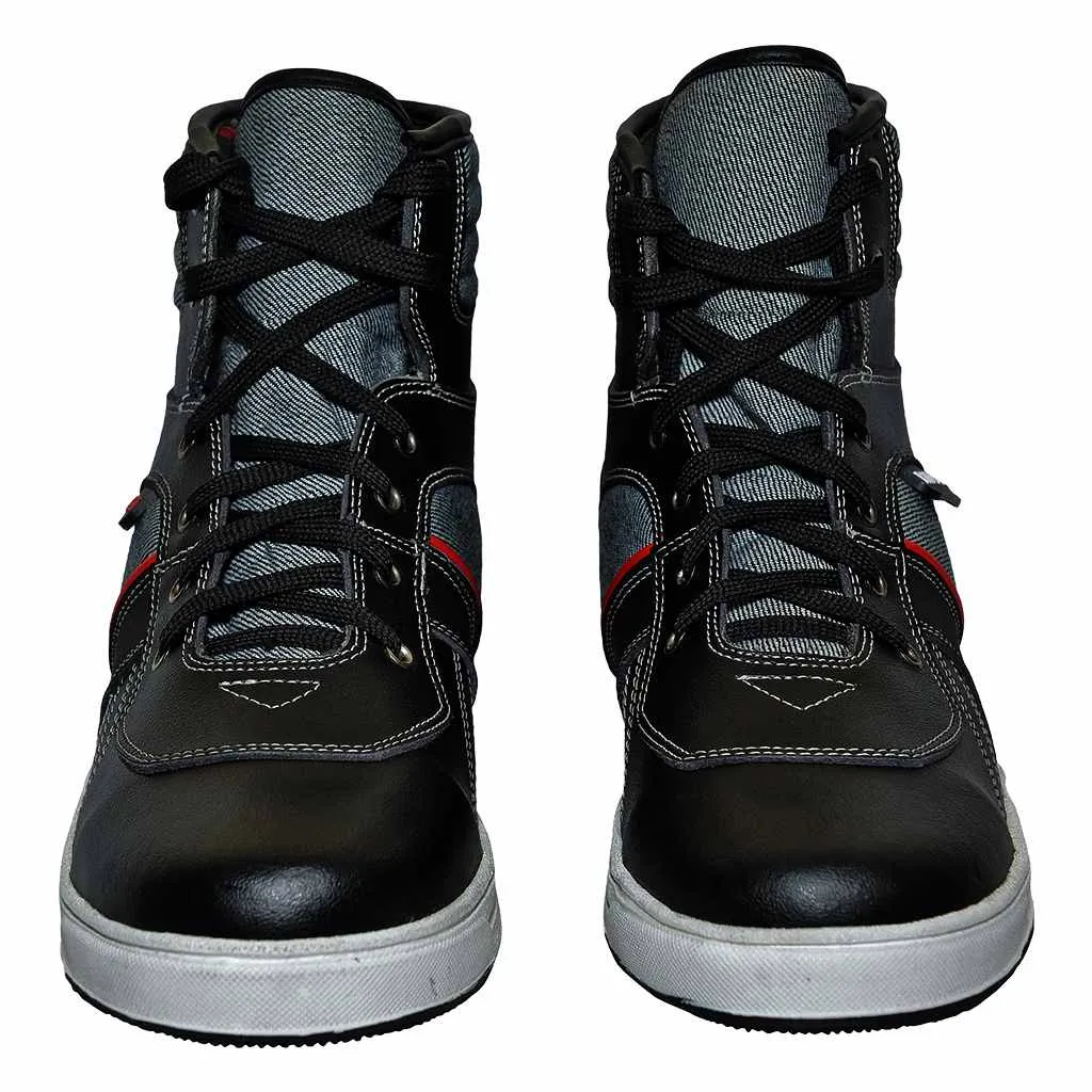 RIDERACT® Tango Men Motorbike Boots Black Motorcycle Sneakers