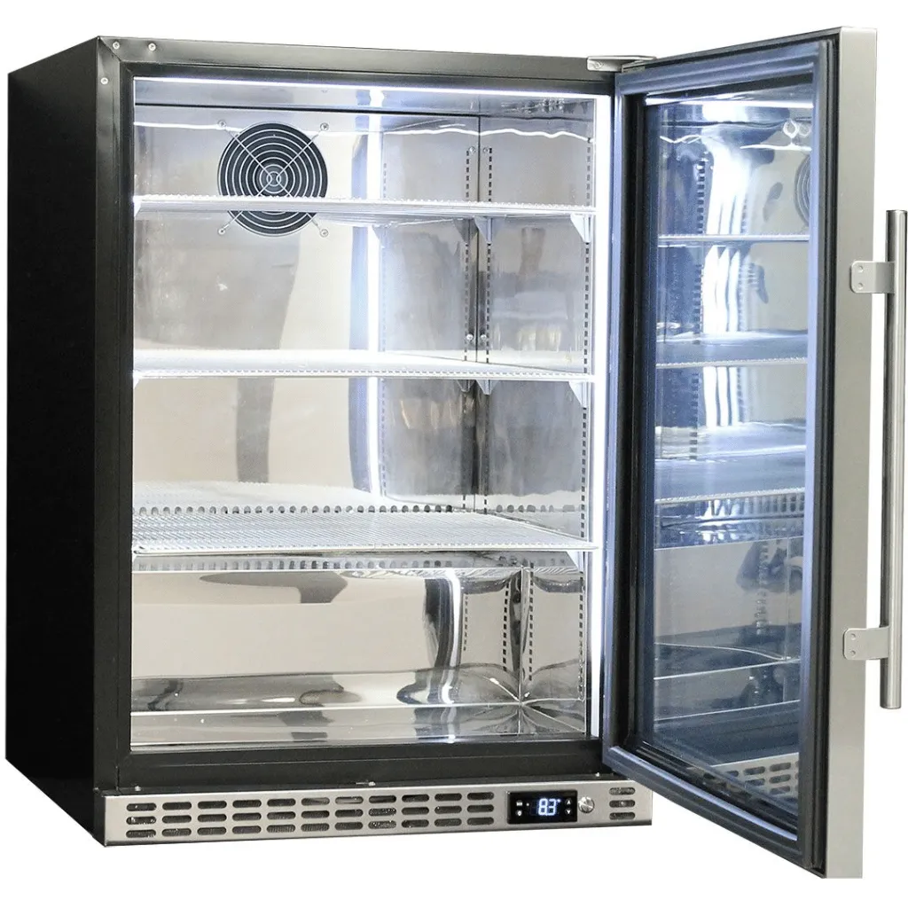 Schmick SK156-SD 164L Solid Stainless Steel Door Under Bench Bar Fridge