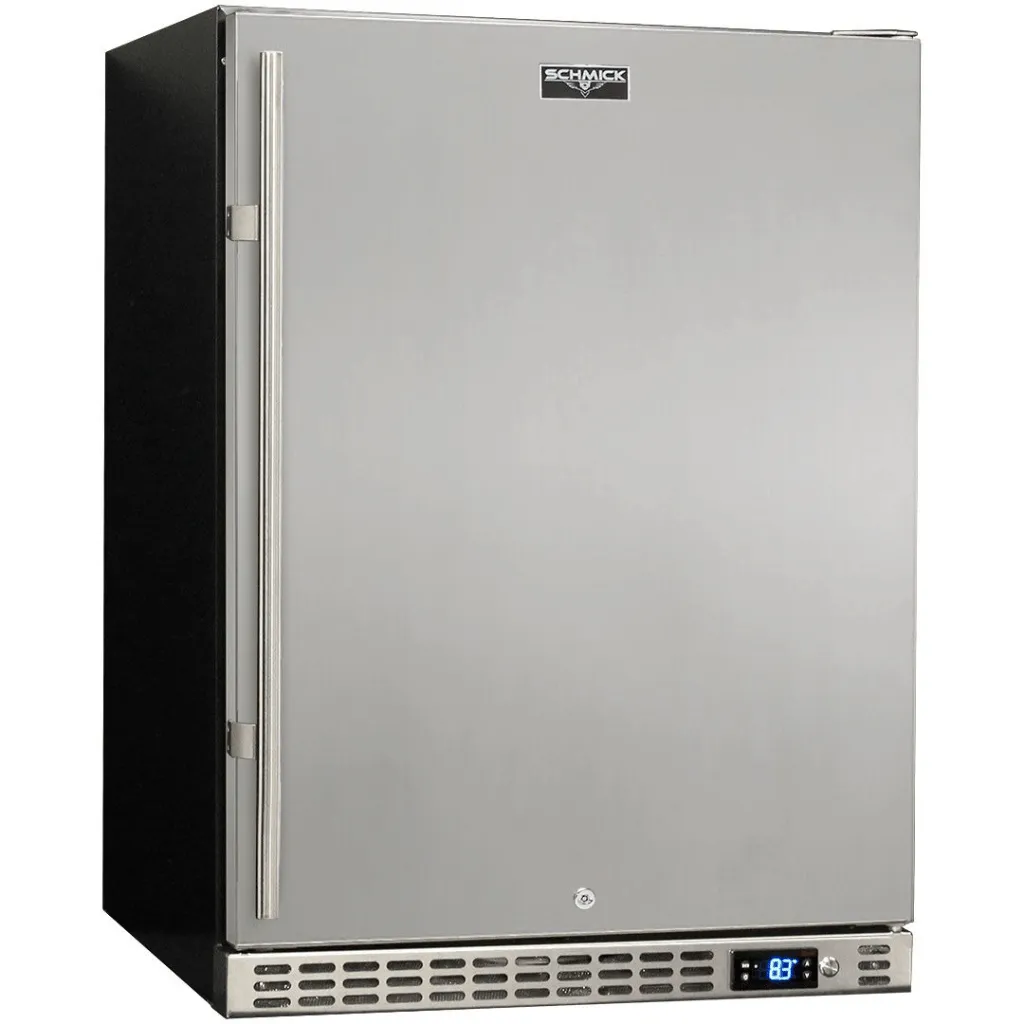 Schmick SK156-SD 164L Solid Stainless Steel Door Under Bench Bar Fridge