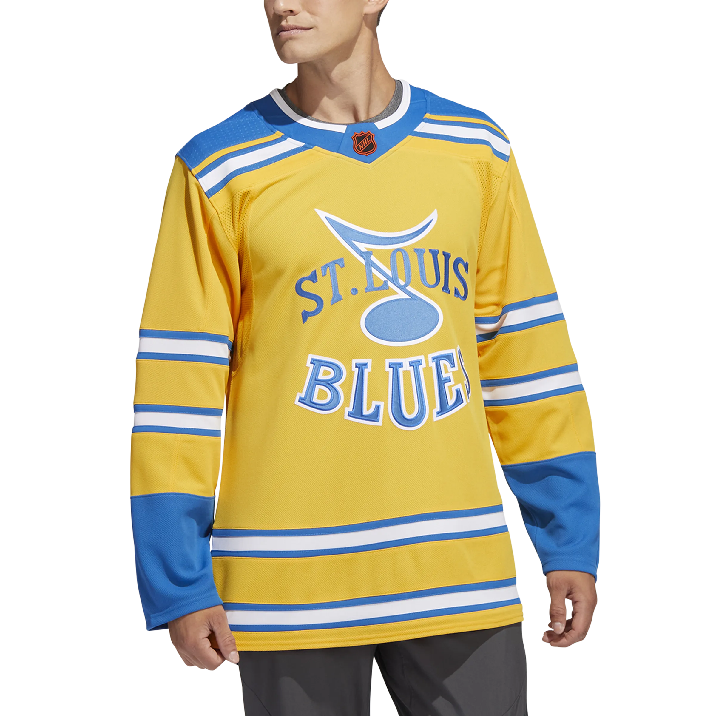 St. Louis Blues Adidas Retro Reverse 2.0 Prime Green Authentic Jersey - Yellow