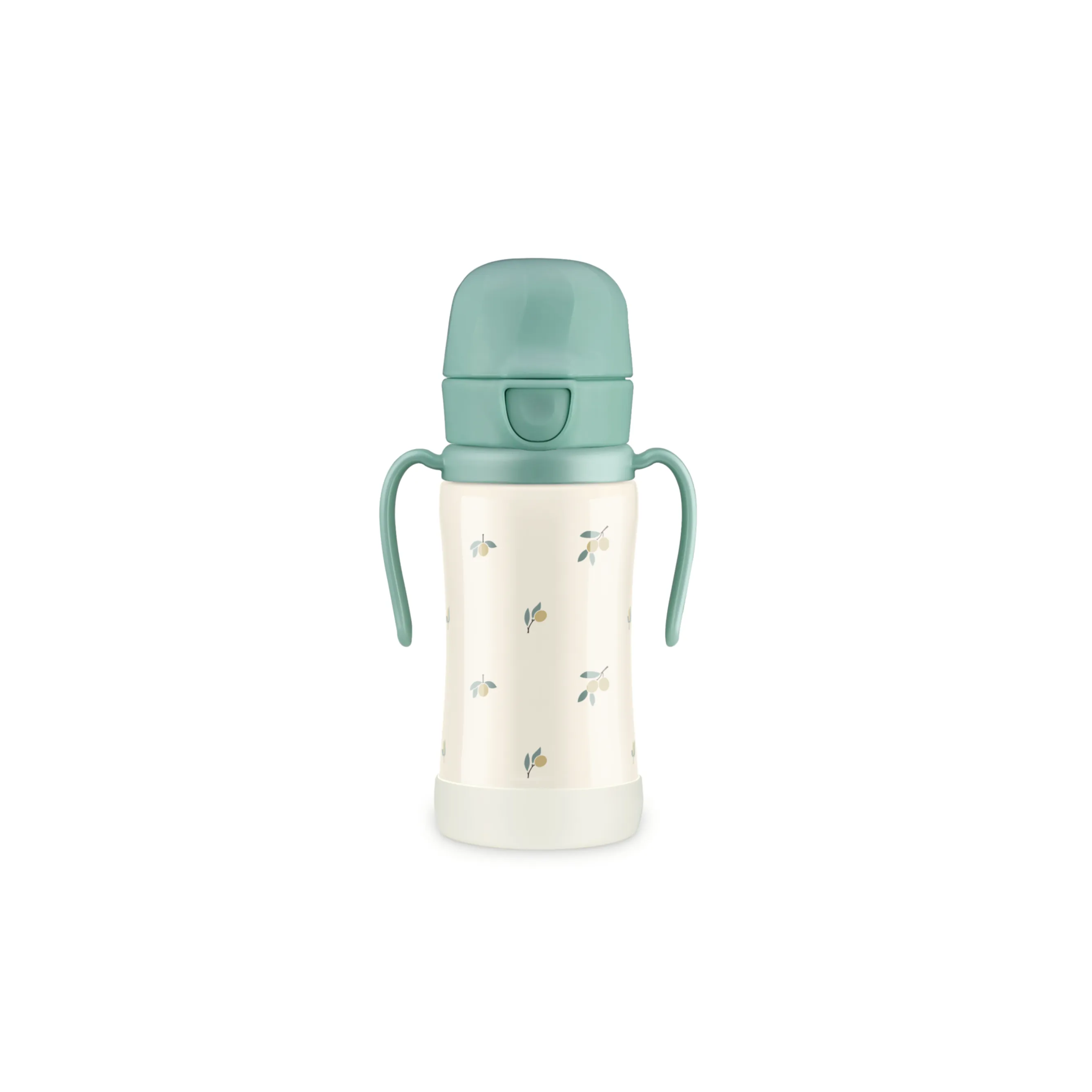 Stainless Straw Cup With One Touch Cap Olive (Pistachio)