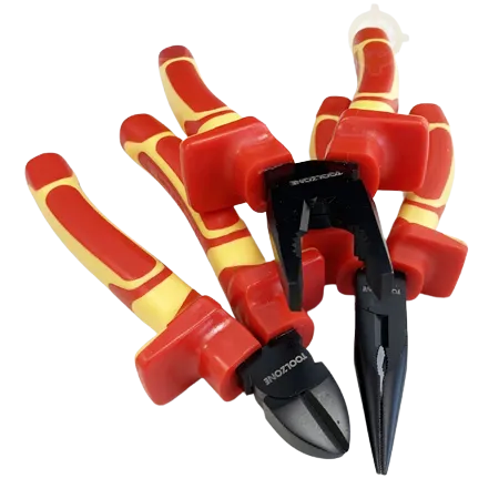 Toolzone PL144 3 pieces insulated VDE Professional Electrician VDE Pliers Set