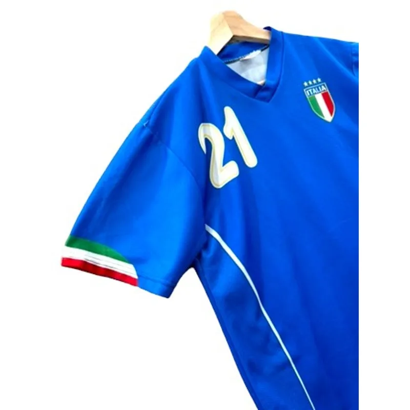 Vintage 1990's Italia Pirlo #21 Soccer Futbol Jersey