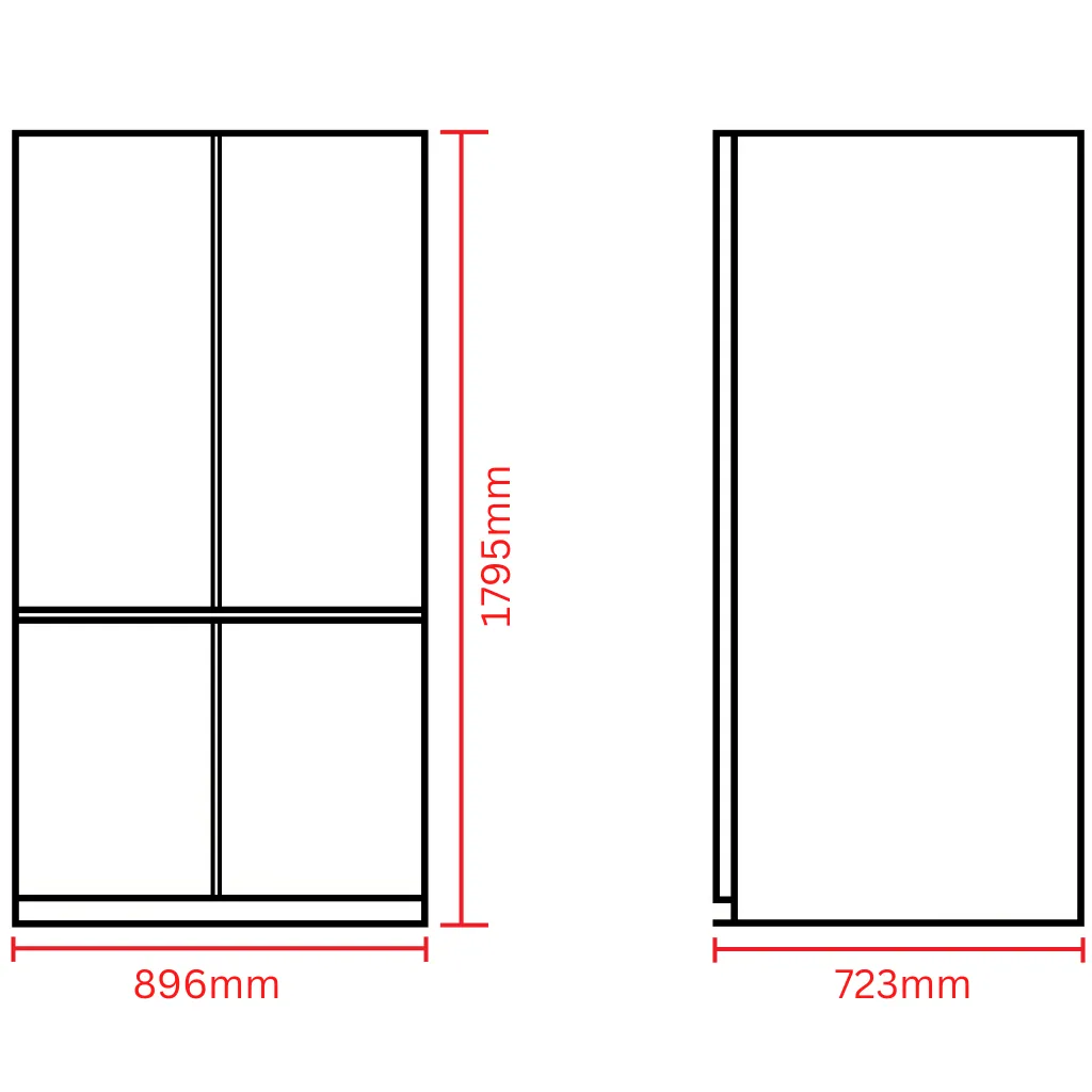 Westinghouse WQE5660SA 564L Silver French Quad Door Fridge