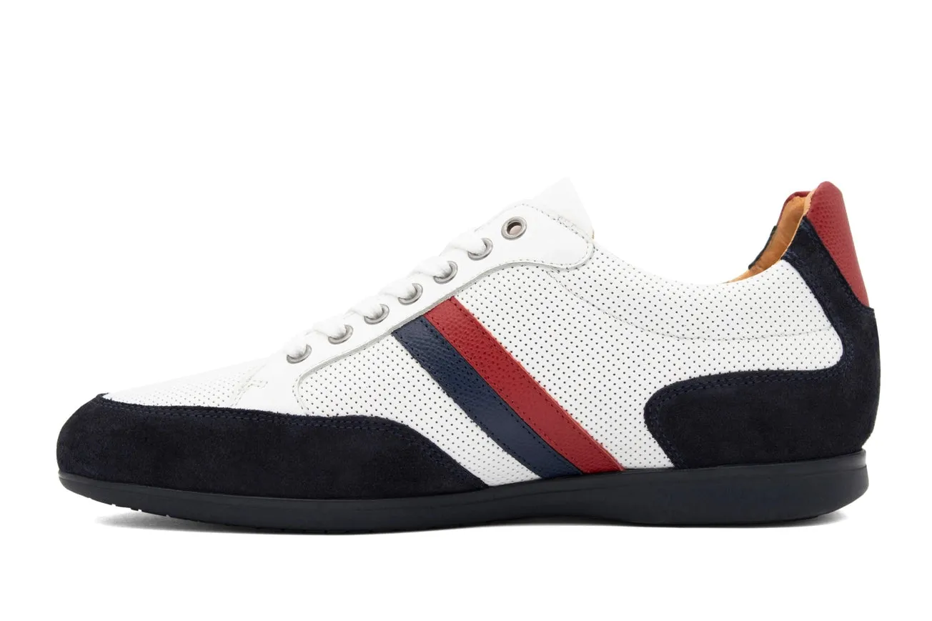 White Striped Sneakers