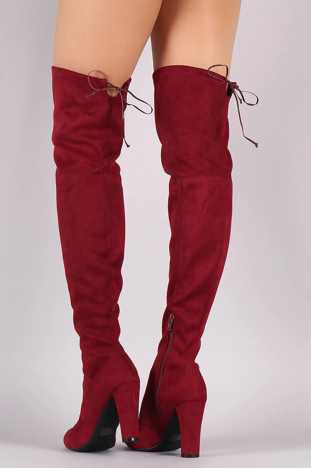 Wild Diva Lounge Suede Over the Knee Boots
