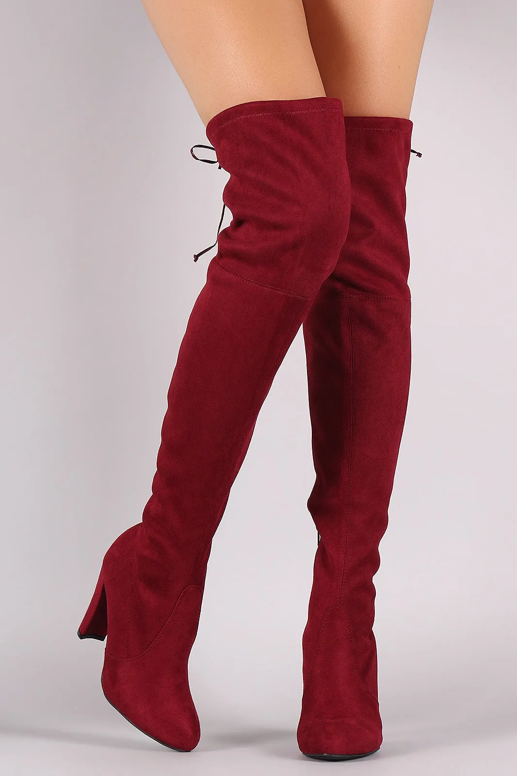 Wild Diva Lounge Suede Over the Knee Boots