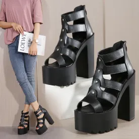 Women's Fashion Rivet Roman Sandals - GlamzLife